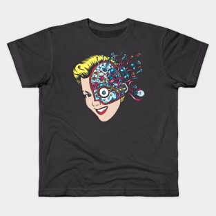 Lady Robot has a Bad Day Kids T-Shirt